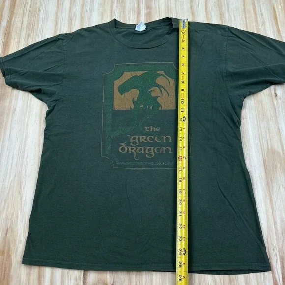 Y2K Lord Of The Rings T Shirt Green Dragon Green Medium Inn Song Short Sleeve - Picture 6 of 8